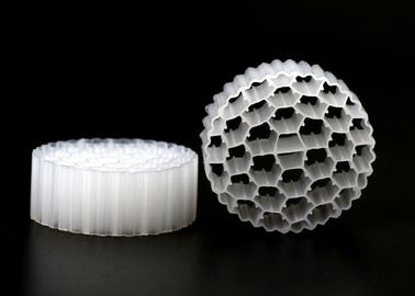 kopen Hoge oppervlakte MBBR Bio Media Wit maagdelijk HDPE-materiaal Energiebesparing online manufacture