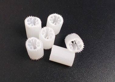 Virgin MBBR Bio Media Zware grootte 5*10mm Wit Virgin HIPS Materiaal Plastic Biocell