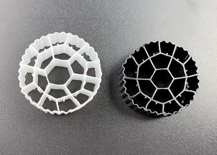 Witte kleur Virgin PE Mbbr Carrier Media Voor IFAS-procesvereiste