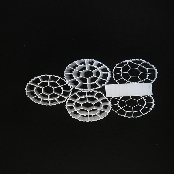 25 mm X 10 mm Grootte Plastic Filter Media Virgin HDPE Materiaal MBBR Bio Balls