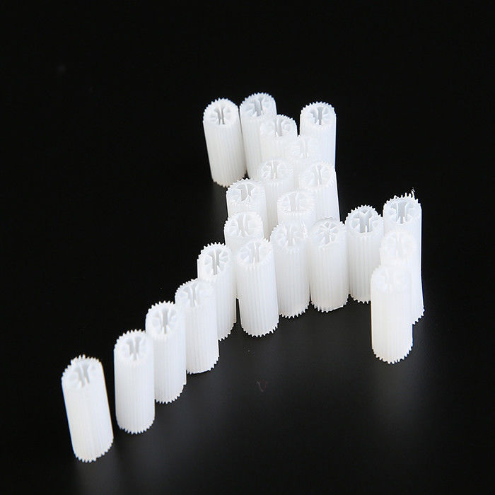 MBBR Bio Media Zware grootte 5*10mm Wit maagdelijk HIPS materiaal Plastic Biocell Voor behandeling