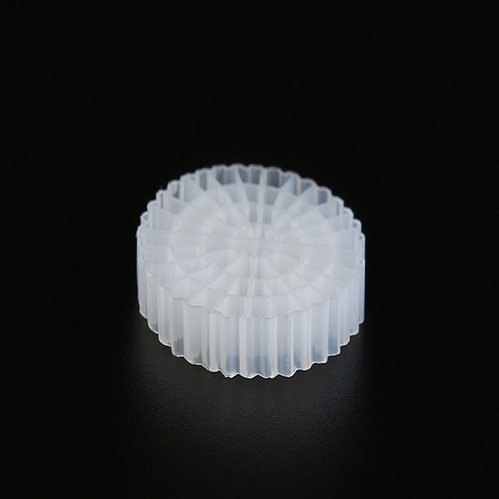 Witte kleur MBBR Bio Media Virgin HDPE materiaal K5 voor afvalwaterbehandeling