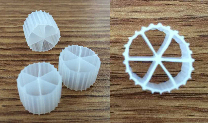 Lange levensduur MBBR Waterbehandeling K1 Filter met maagdelijk HDPE materiaal voor RAS