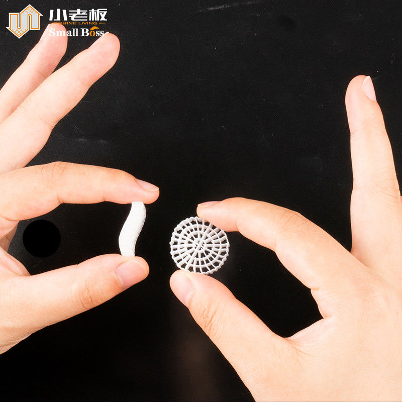 Mbbr Aquarium Filter PE plastic Materiaal 1600M2/M3 voor vishouderij