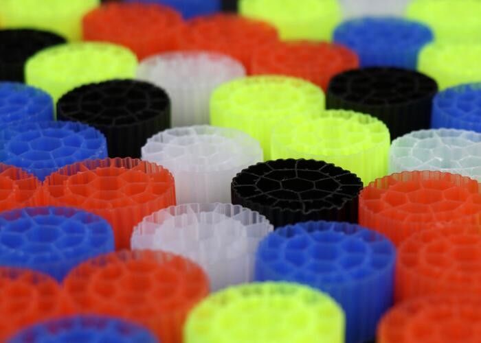 K3 Witte kleur HDPE-materiaal MBBR Filtermedia Waterbehandeling Bio Cel Voor vijver