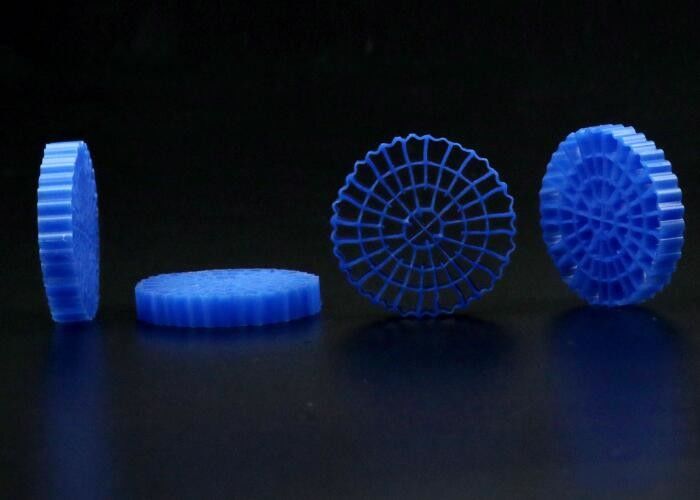 Virgin HDPE materiaal MBBR Bio Media K5 Wit kleur met 25*4mm grootte Voor IFAS-apparatuur