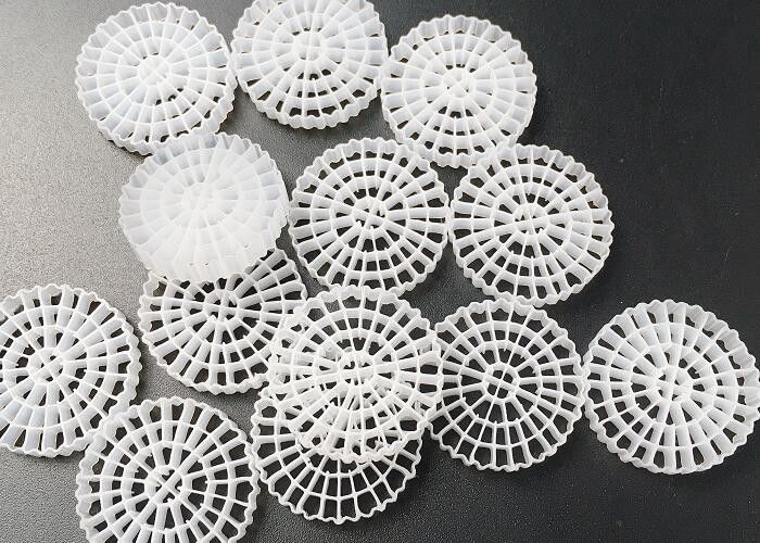 Biomassa drager K3 Mbbr Media voor biologische filtratie 25*4mm biopipe IFAS waterbehandeling witte kleur HDPE
