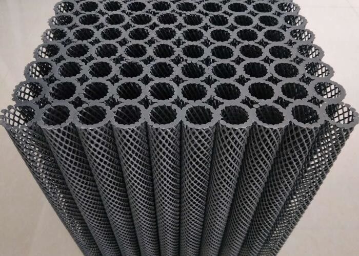 Bioblok Hdpe Plastic Piping Media Voor waterbehandeling Zwarte kleur Warm Voor aquacultuur