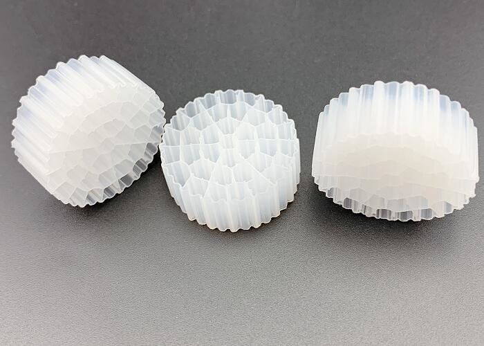 FDA PE37 25*10MM Wit HDPE MBBR zwevend filtermedium