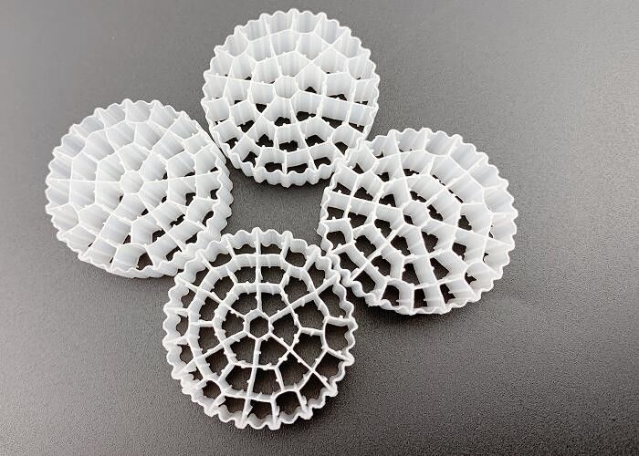 FDA PE37 25*10MM Wit HDPE MBBR zwevend filtermedium
