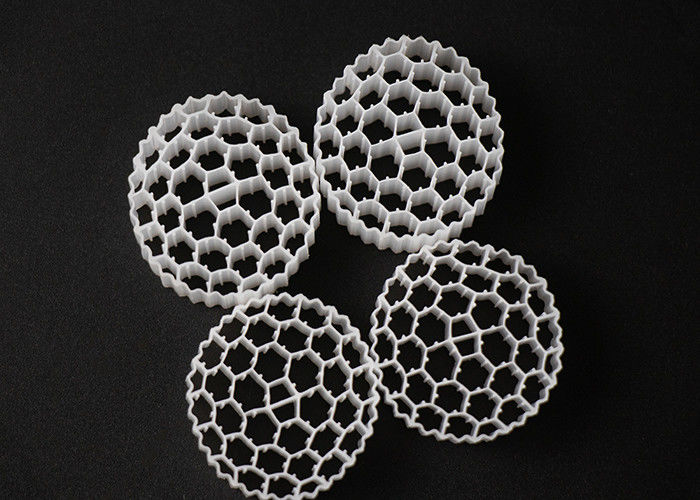 Witte kleur Hdpe materiaal 38 gaten MBBR Carrier Virgin PE