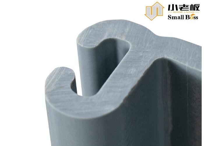 Grijze kleur vinyl PVC plaat stapel aangepast Z-type extrusie