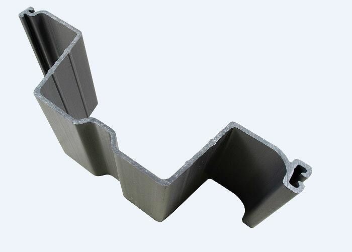 Grauwe vinyl PVC-plaat met een dikte van 10 mm U-type met extrusie